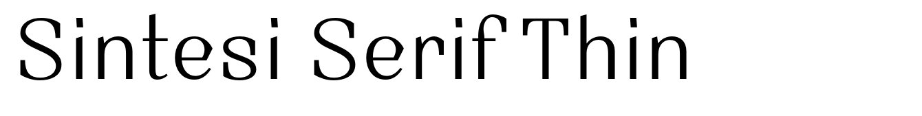 Sintesi Serif Thin